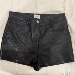 Wilfred Shorts from Aritzia Black Women's Shorts Faux Leather